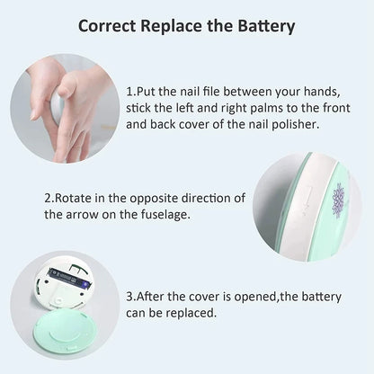 Electric Baby Nail Trimmer and Polisher Set