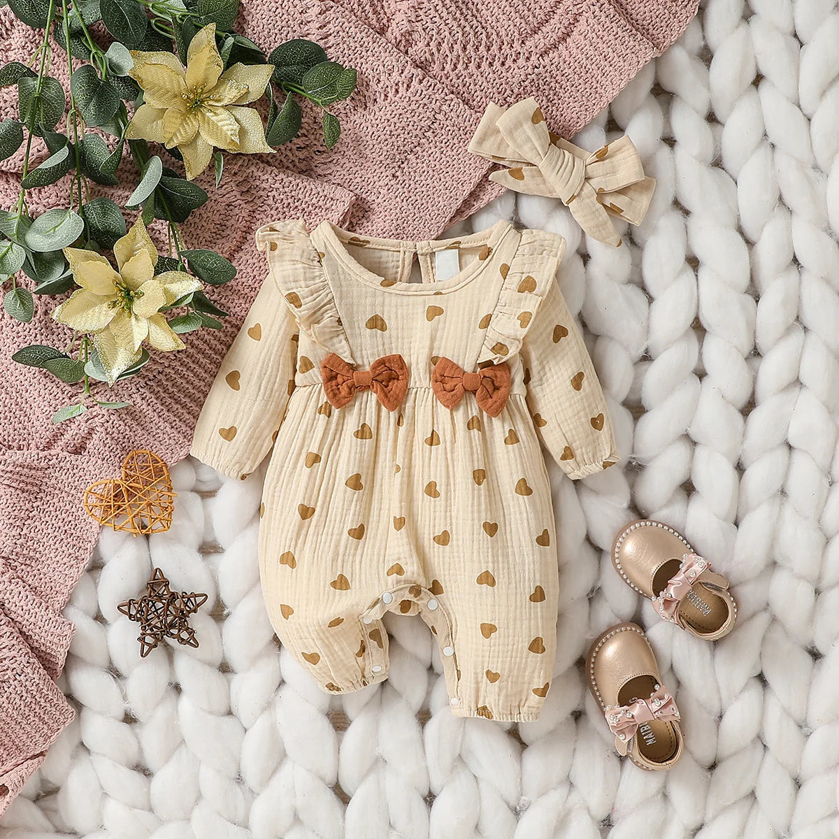 Floral Baby Jumpsuit Set