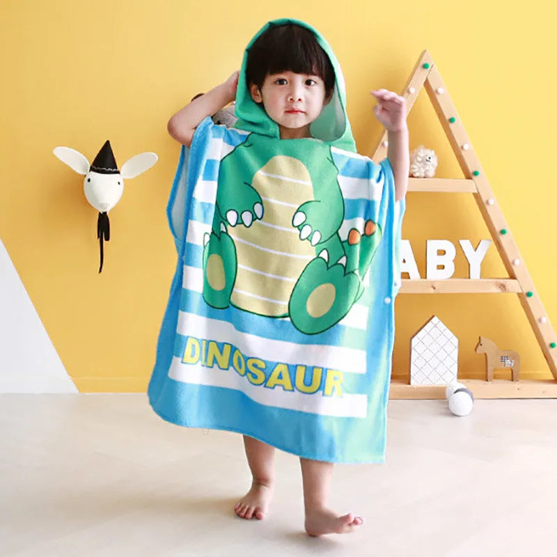 Cartoon Hooded Bath Towel Cloak