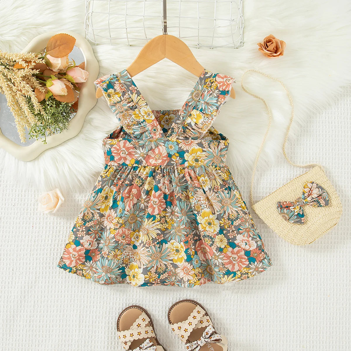 Floral Baby Dress Set + Summer Outfit for Girls | Baby Blossom Shop
