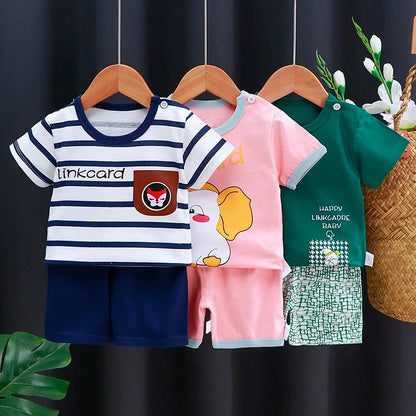 Kids Summer Outfit Cotton T-Shirt & Shorts Set | Baby Blossom Shop
