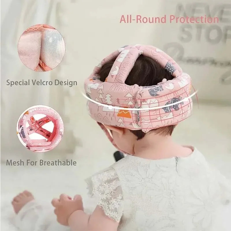 Soft Cotton Anti-Fall Cap for Baby Safety | Baby Blossom Shop