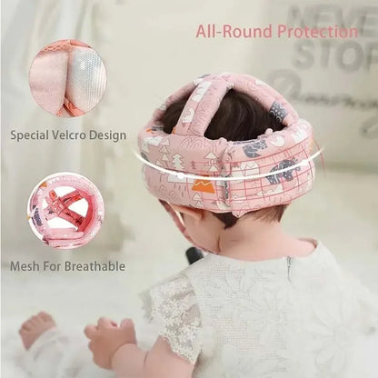 Soft Cotton Anti-Fall Cap for Baby Safety | Baby Blossom Shop