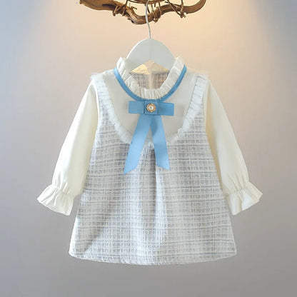 Plaid Baby Girl Dress + Lace Bow Outfit | Baby Blossom Shop