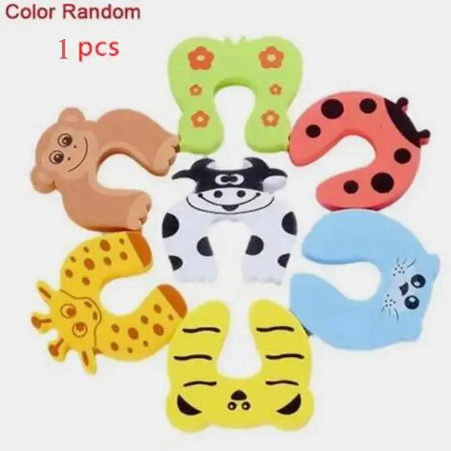 Cartoon Safety Door Stop Finger Protector Lock Set
