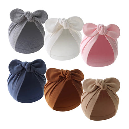 Cute Bunny Ears Turban Cotton Hat