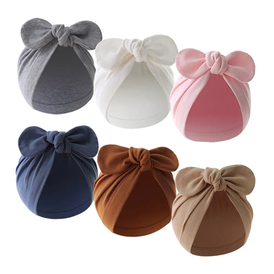 Cute Bunny Ears Turban Cotton Hat