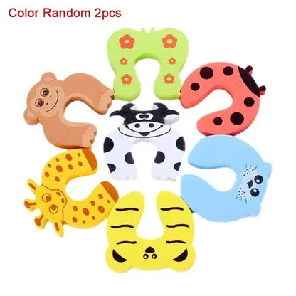 Cartoon Safety Door Stop Finger Protector Lock Set