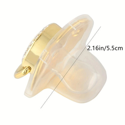 Luxury Bling Baby Pacifier with Chain Clip | Baby Blossom Shop