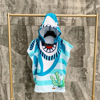 Cartoon Hooded Bath Towel Cloak