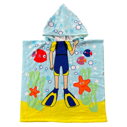 Cartoon Hooded Bath Towel Cloak