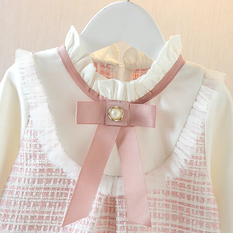 Plaid Baby Girl Dress + Lace Bow Outfit | Baby Blossom Shop