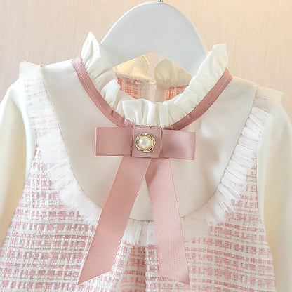 Plaid Baby Girl Dress + Lace Bow Outfit | Baby Blossom Shop
