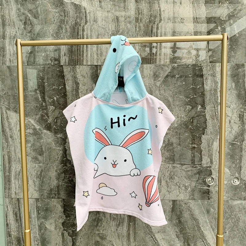 Cartoon Hooded Bath Towel Cloak
