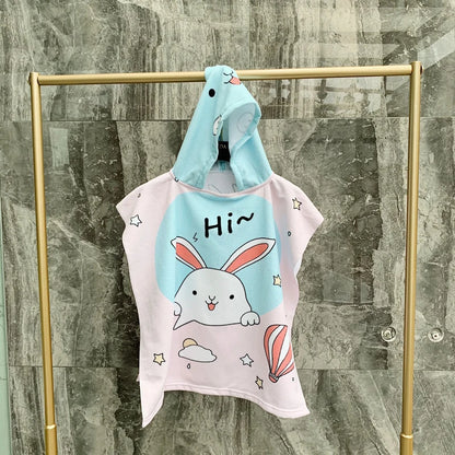 Cartoon Hooded Bath Towel Cloak