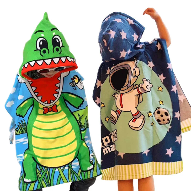 Cartoon Hooded Bath Towel Cloak