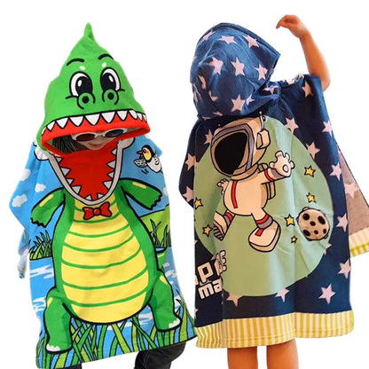 Cartoon Hooded Bath Towel Cloak