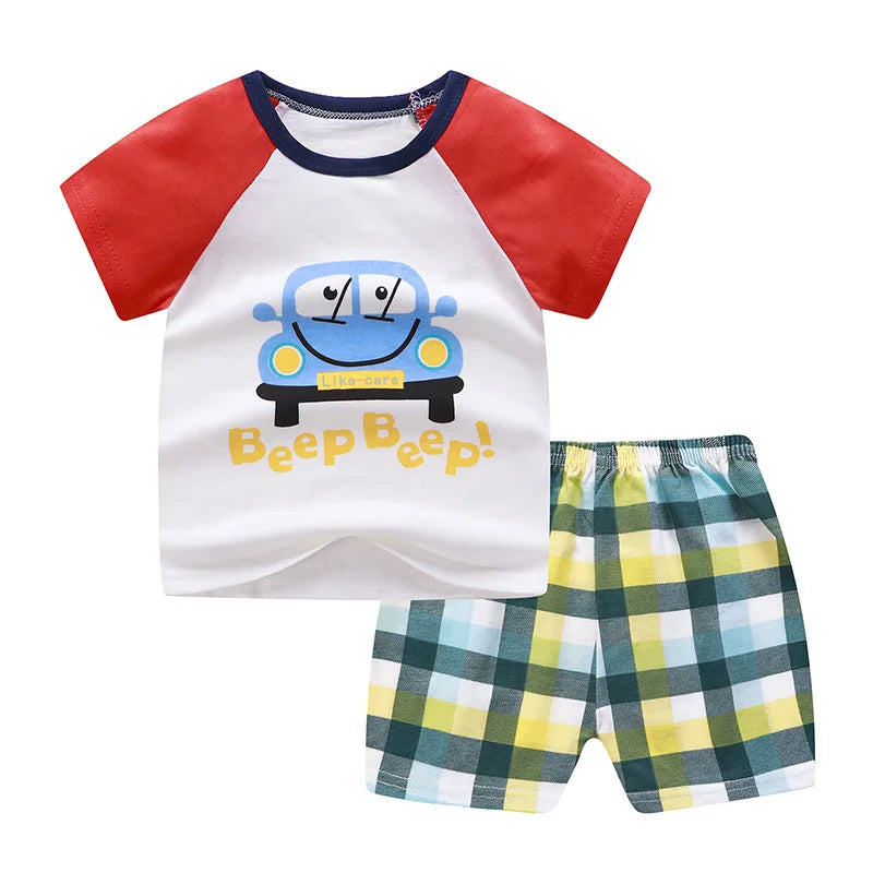Winnie Pooh Kids Outfit Summer Cotton 2-Piece Set | Baby Blossom Shop
