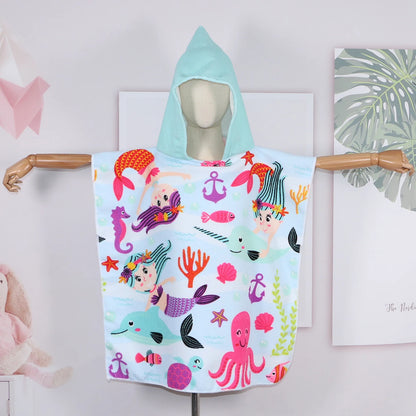 Cartoon Hooded Bath Towel Cloak