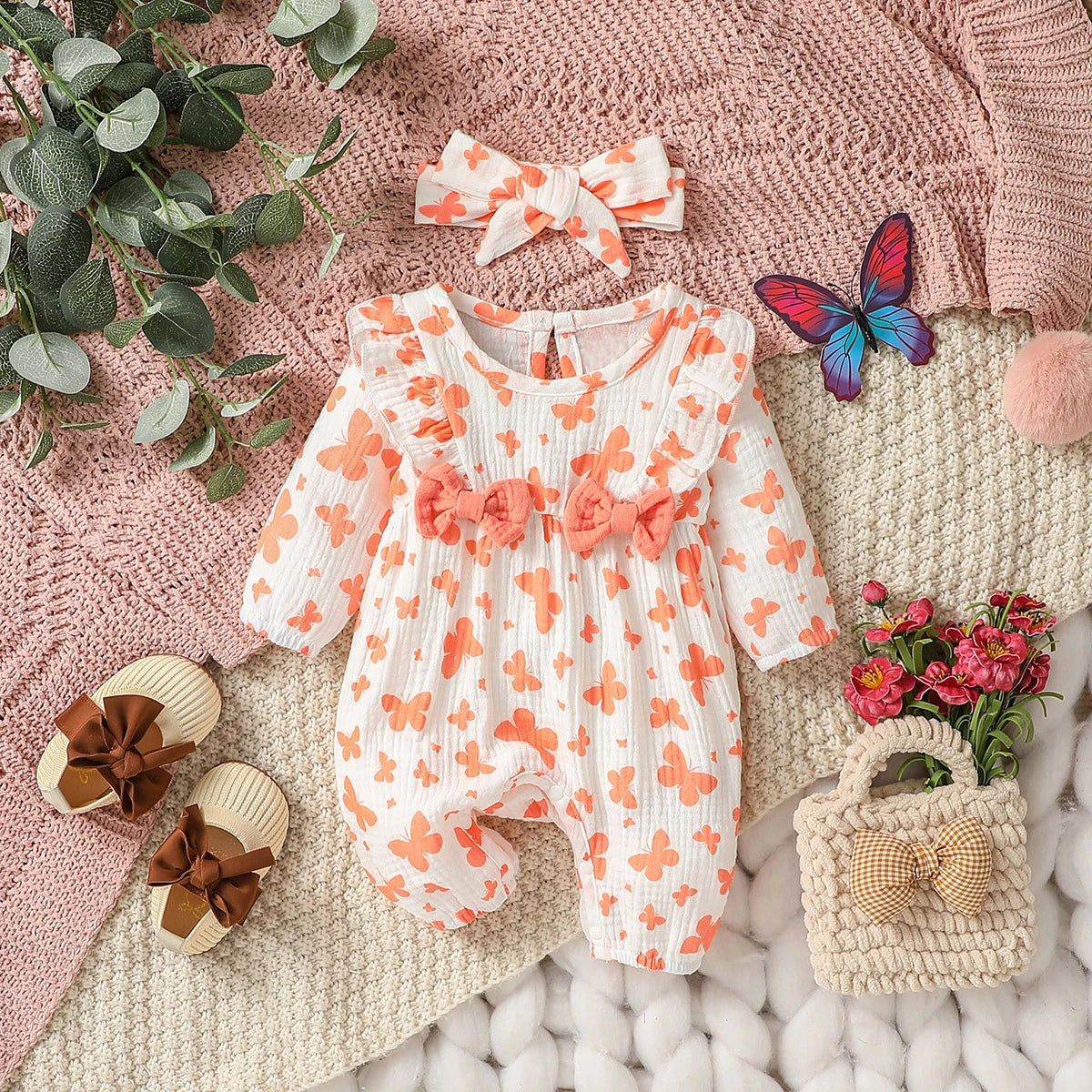 Floral Baby Jumpsuit Set