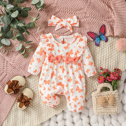 Floral Baby Jumpsuit Set