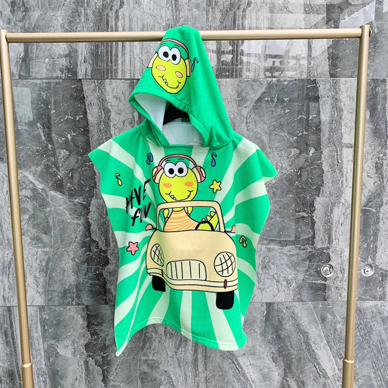 Cartoon Hooded Bath Towel Cloak