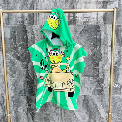 Cartoon Hooded Bath Towel Cloak