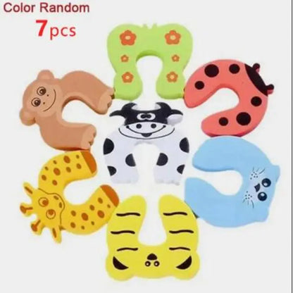 Cartoon Safety Door Stop Finger Protector Lock Set