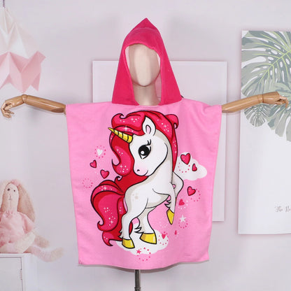 Cartoon Hooded Bath Towel Cloak