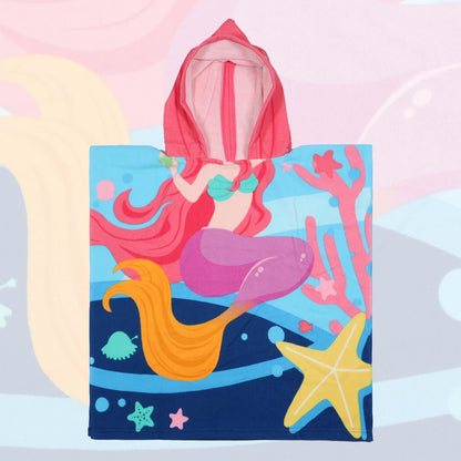 Cartoon Hooded Bath Towel Cloak