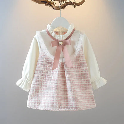 Plaid Baby Girl Dress + Lace Bow Outfit | Baby Blossom Shop