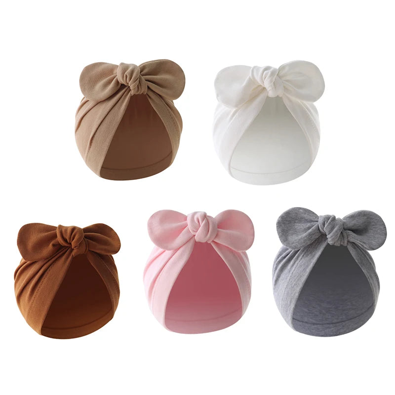 Cute Bunny Ears Turban Cotton Hat