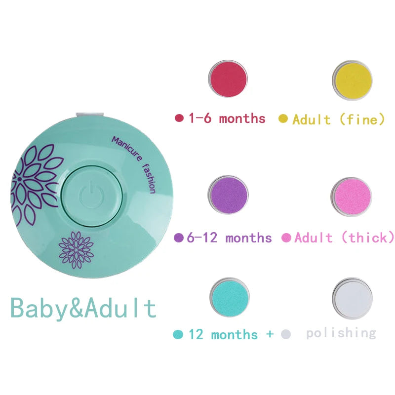 Electric Baby Nail Trimmer and Polisher Set