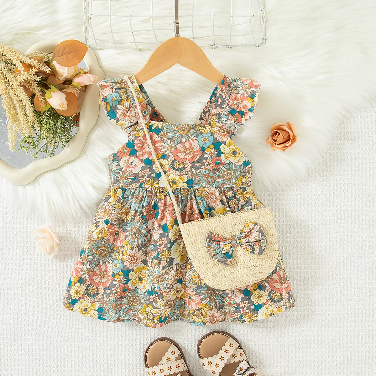 Floral Baby Dress Set