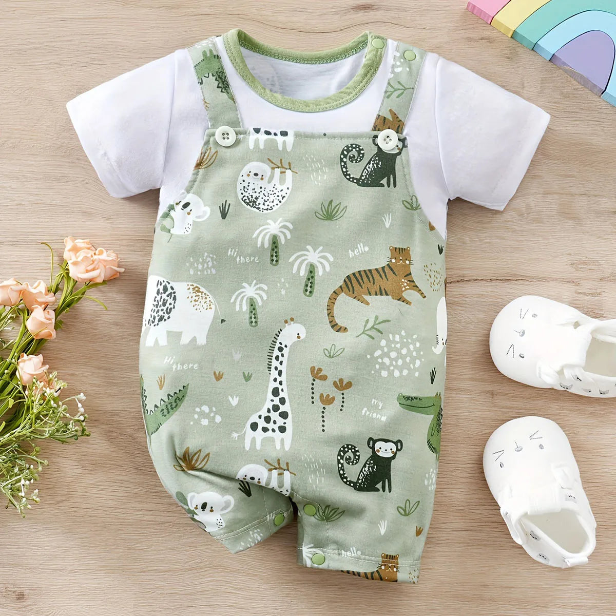 Zoo Animal Baby Romper