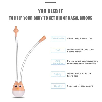 Nasal Aspirator Silicone Suction Cleaner Infant Anti-Reflux Tool