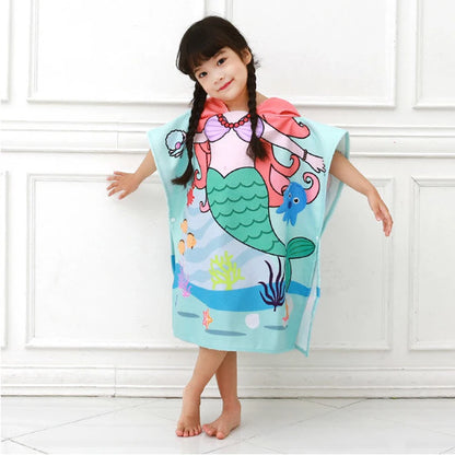 Cartoon Hooded Bath Towel Cloak