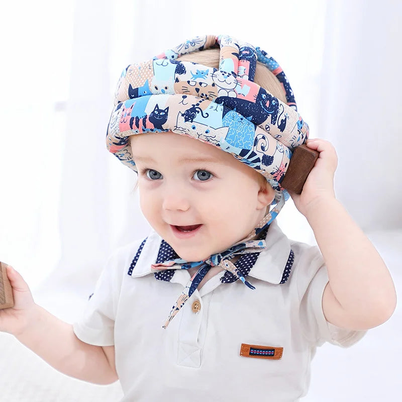 Soft Cotton Anti-Fall Cap for Baby Safety | Baby Blossom Shop