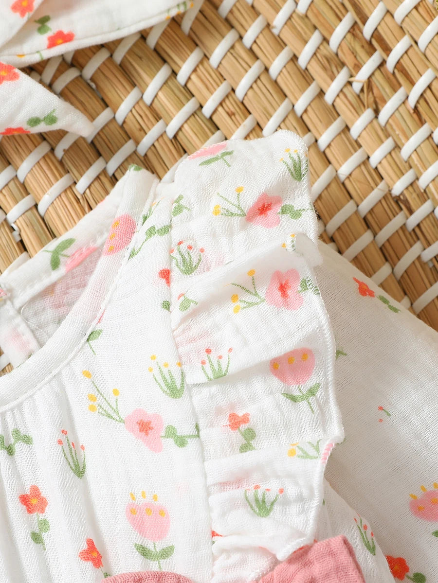 Floral Baby Jumpsuit Set Newborn Outfit & Headband | Baby Blossom Shop