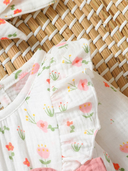 Floral Baby Jumpsuit Set Newborn Outfit & Headband | Baby Blossom Shop