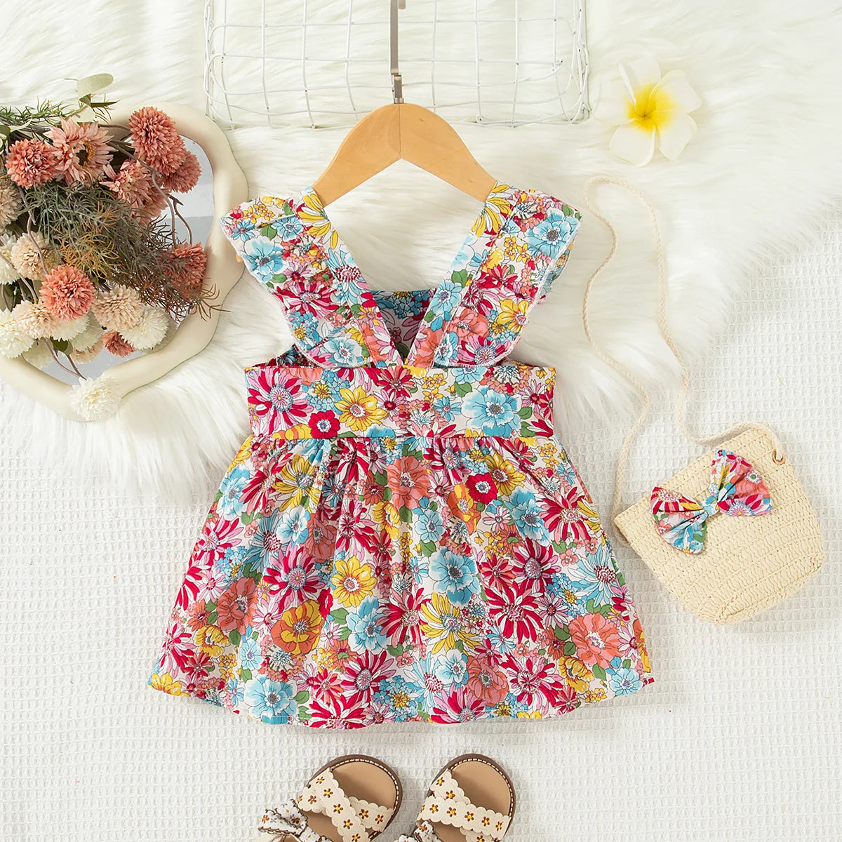 Floral Baby Dress Set + Summer Outfit for Girls | Baby Blossom Shop