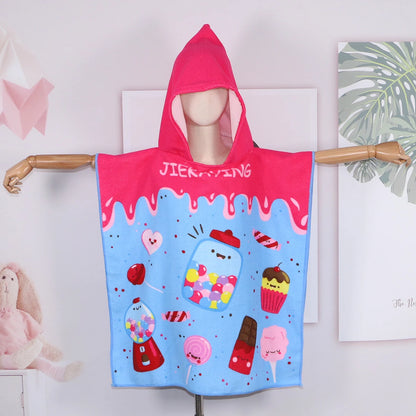 Cartoon Hooded Bath Towel Cloak