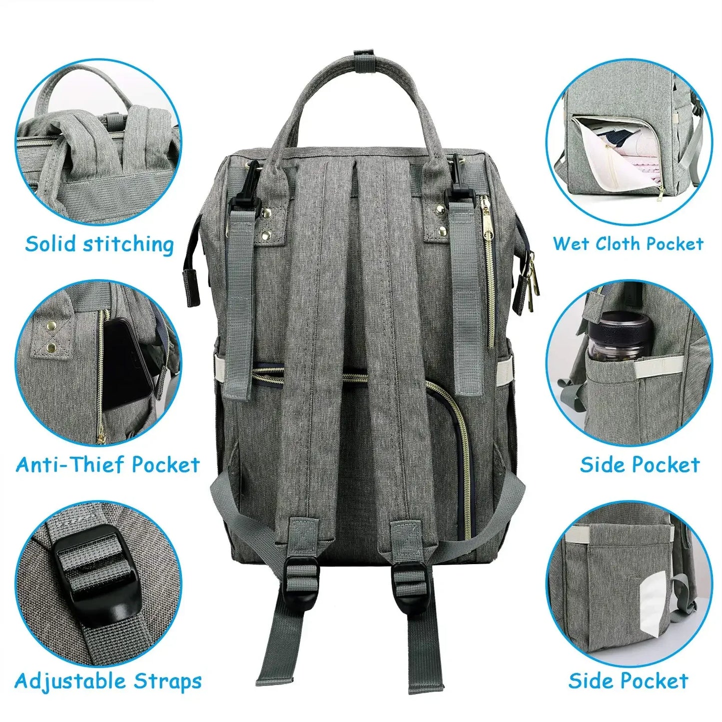 Large Capacity Maternity Diaper Backpack