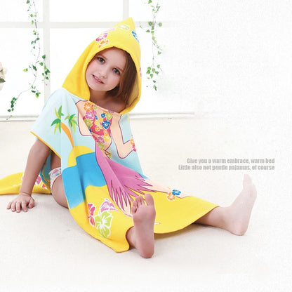 Cartoon Hooded Bath Towel Cloak