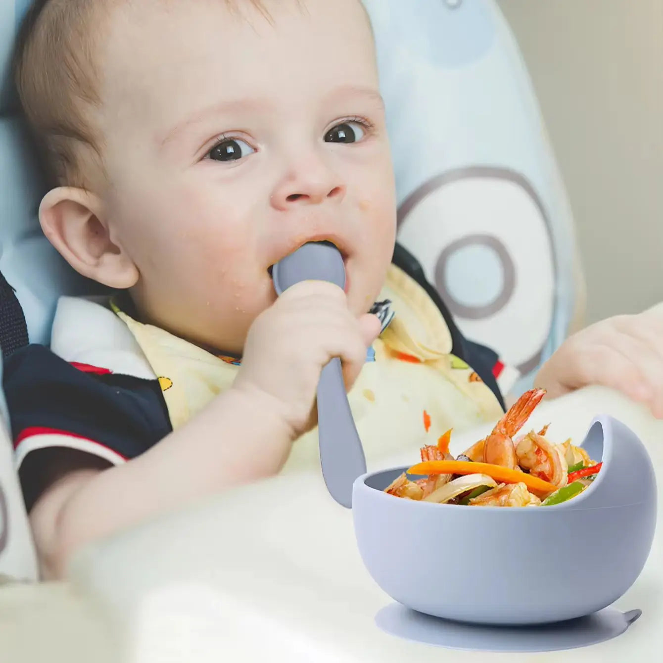 2PCS Silicone Baby Feeding Bowls